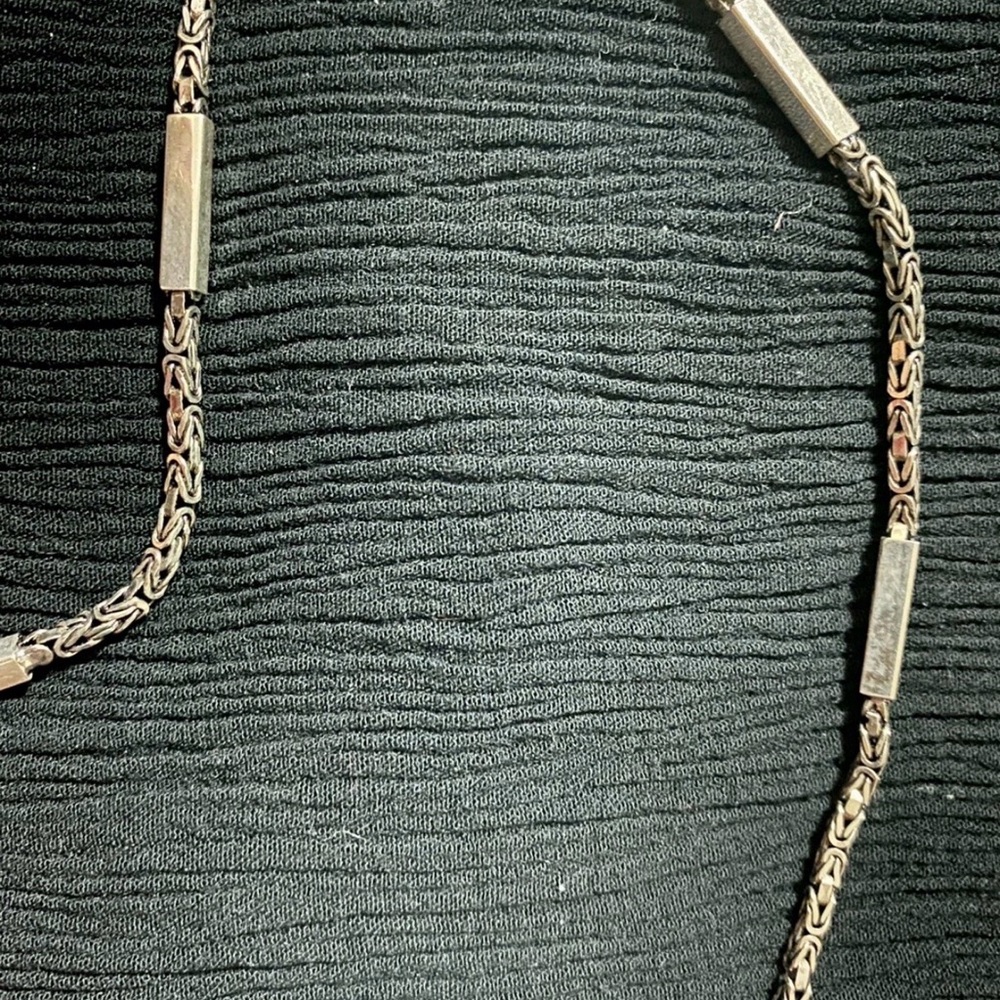 Turkish Sterling Silver 925 Necklace 33.5 Gr , 23.5” - Picture 3 of 3